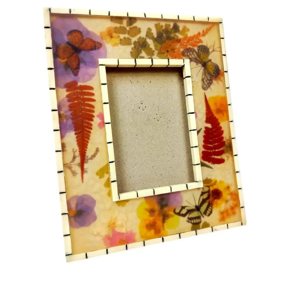 Vintage Floral Resin Frame Jordan Mark Secret Garden Dental Edge for 3.5x5